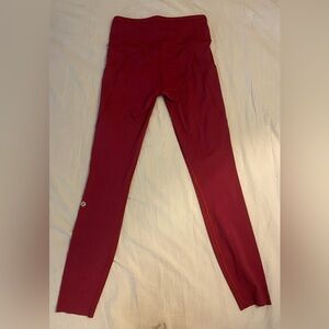 Lululemon Red-purple athletic leggings